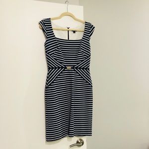 Ann Taylor - Navy Striped Dress Size 0